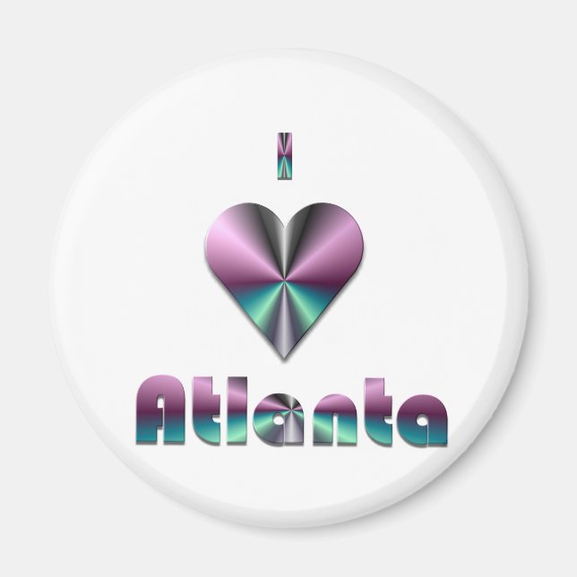 Atlanta - Lila & Turcouise Magnet (Framsidan)