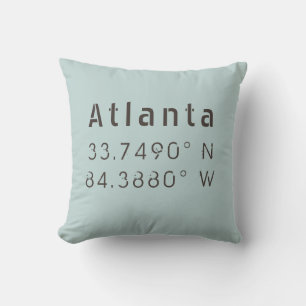 Atlanta Longitud Latitud Kastkudde Kudde