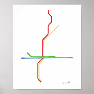 Atlanta MARTA Kart Konst Poster