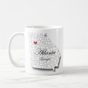 Atlanta Mugg, Atlanta Georgia Mugg, Kärlek Atlanta Kaffemugg