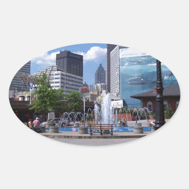 Atlanta Ovalt Klistermärke (Framsida)