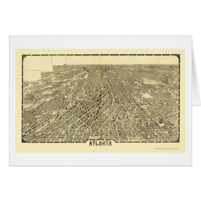 Atlanta panorama- karta för GA - 1919 Hälsningskort (Framsidan Horizontal)