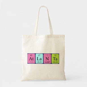 Atlanta (periodisk bord namn tote bag) tygkasse