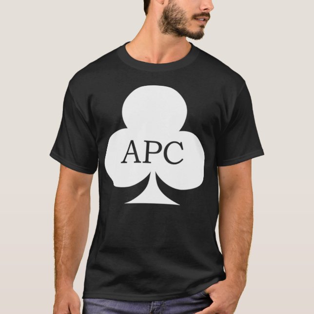 Atlanta Poker Club White APC Club  T Shirt (Framsida)