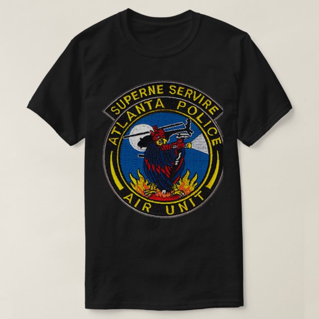 Atlanta Police Luft Unit T Shirt (Design framsida)