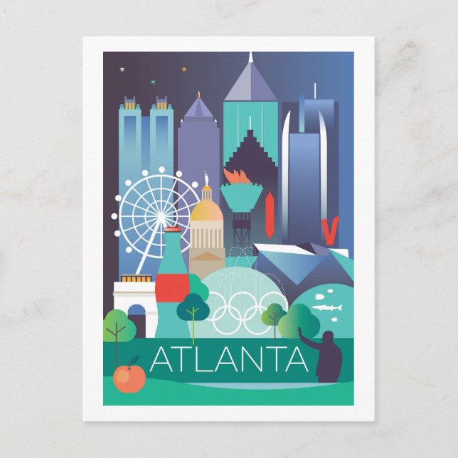 Atlanta Postcard Vykort (Framsida)