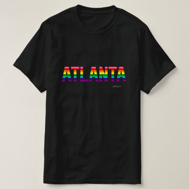 Atlanta Pride T-shirt | Regnbåge Flagga (Design framsida)