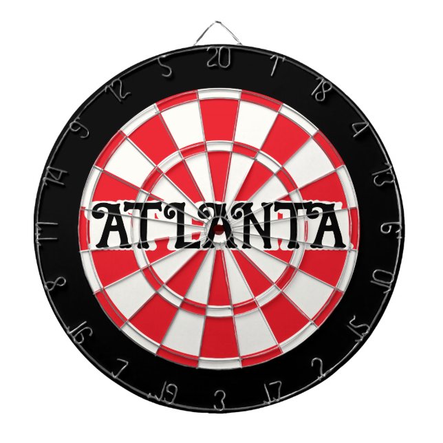 ATLANTA Red Black and White Darttavla (Framsidan)