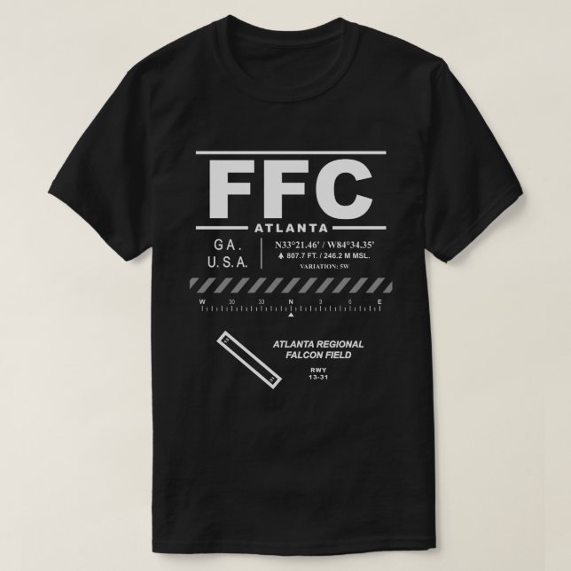 Atlanta Regional Airport FFC USAA T Shirt (Design framsida)