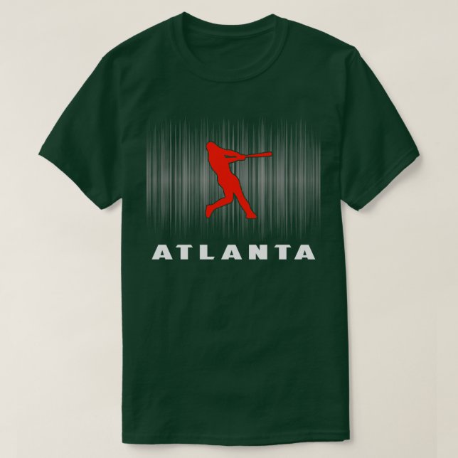 Atlanta Retro Baseball Player I Kärlek Atlanta Man T Shirt (Design framsida)