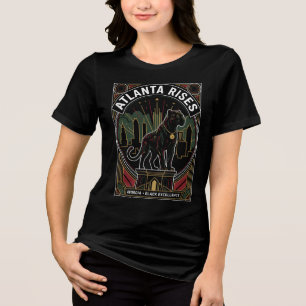 Atlanta Rises Svart Panther Svart Excellens Konst T Shirt