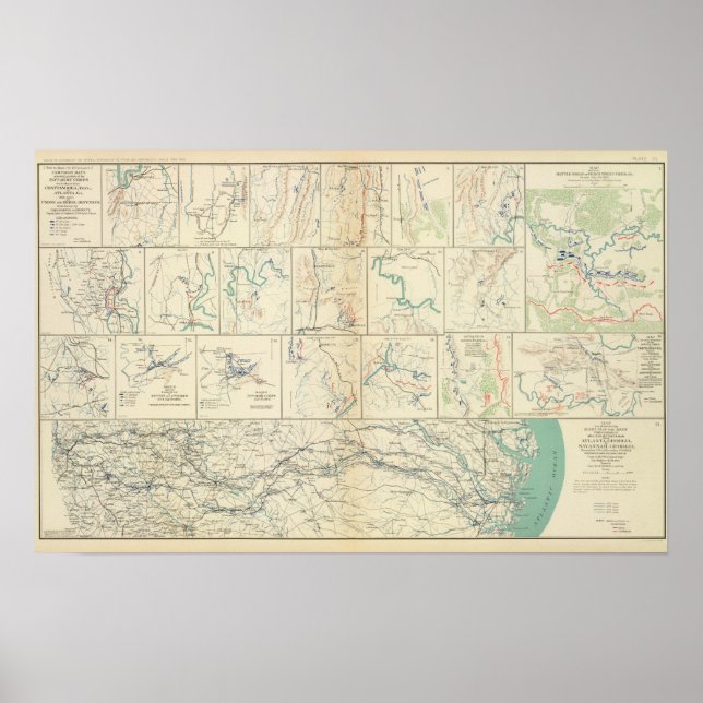 Atlanta-Savannah march Poster (Framsidan)