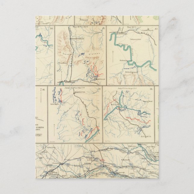 Atlanta-Savannah march Vykort (Framsida)