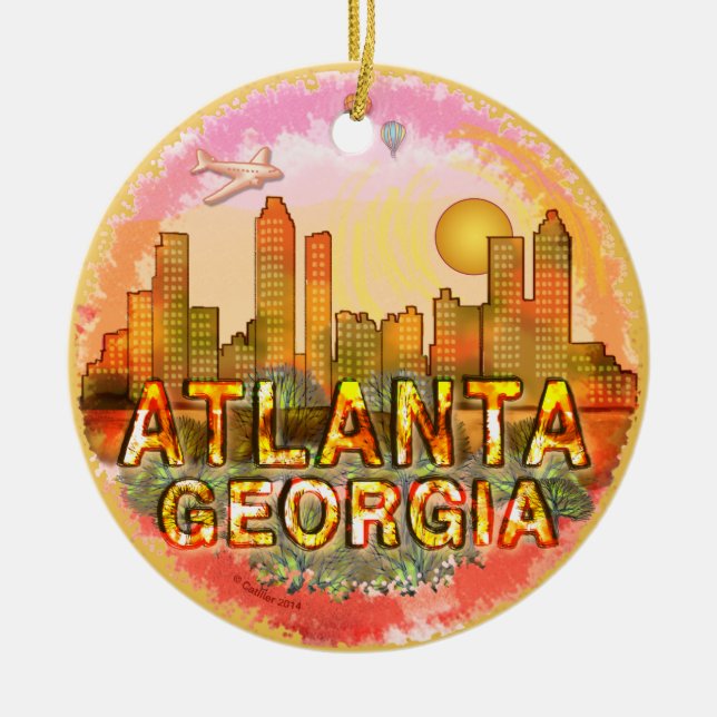 Atlanta Siluett Julgransprydnad Keramik (Framsidan)