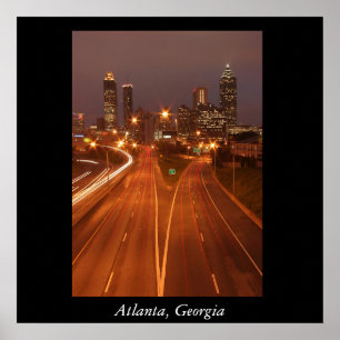Atlanta Skyline, Atlanta, Georgien Poster