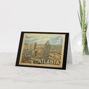Atlanta Skyline Atlanta Vintage resor Kort