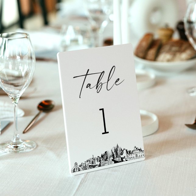 Atlanta Skyline Bordsnummer 3.5x5-kort (Skapare uppladdad)