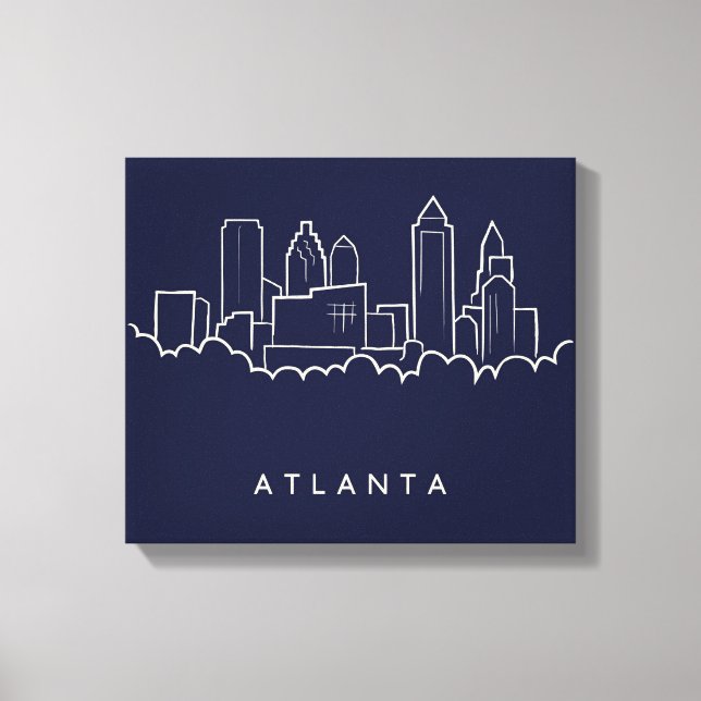 Atlanta Skyline Canvastryck (Framsida)