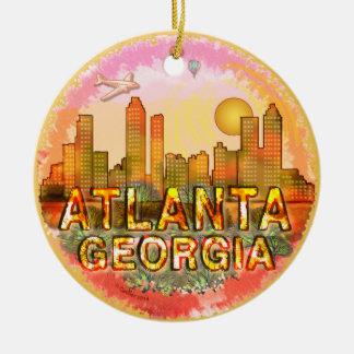 Atlanta Skyline Julgransprydnad Keramik