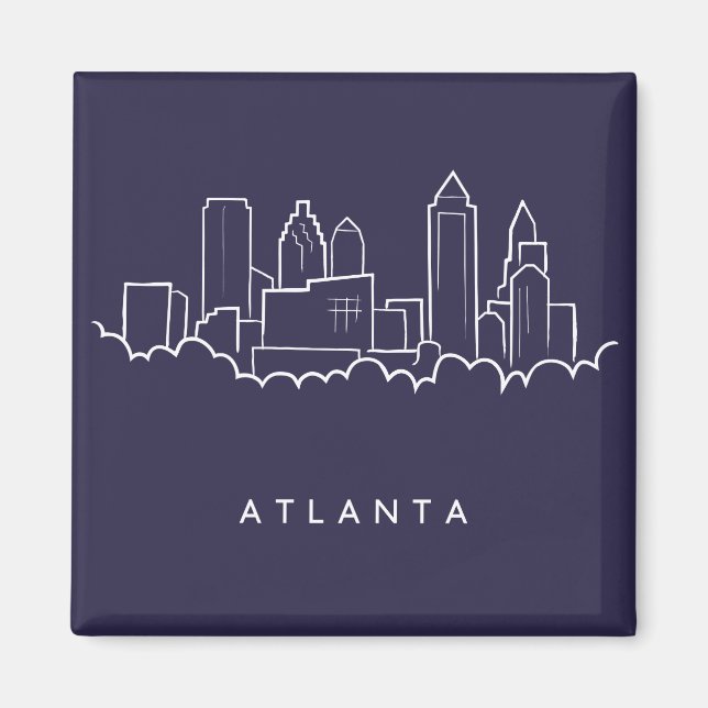 Atlanta Skyline Magnet (Framsidan)