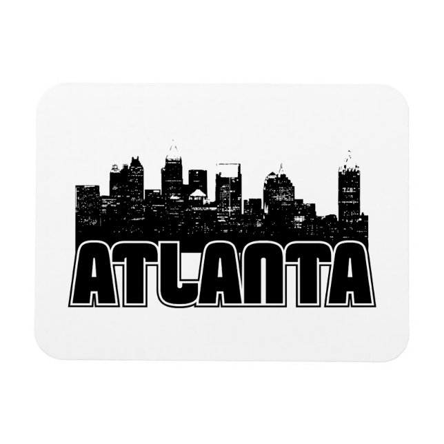 Atlanta Skyline Magnet (Horisontell)