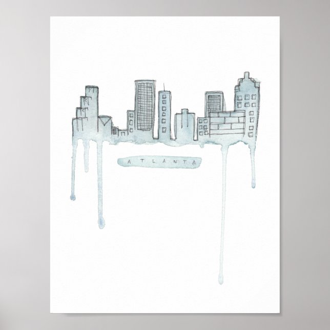 Atlanta Skyline Poster (Framsidan)