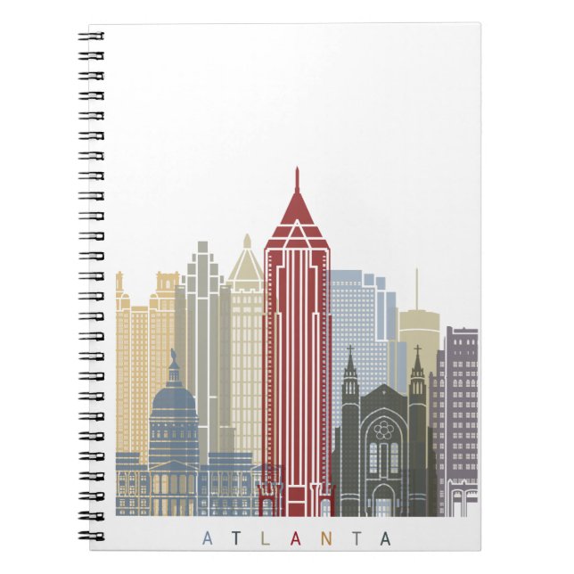 Atlanta skyline poster anteckningsbok (Framsidan)