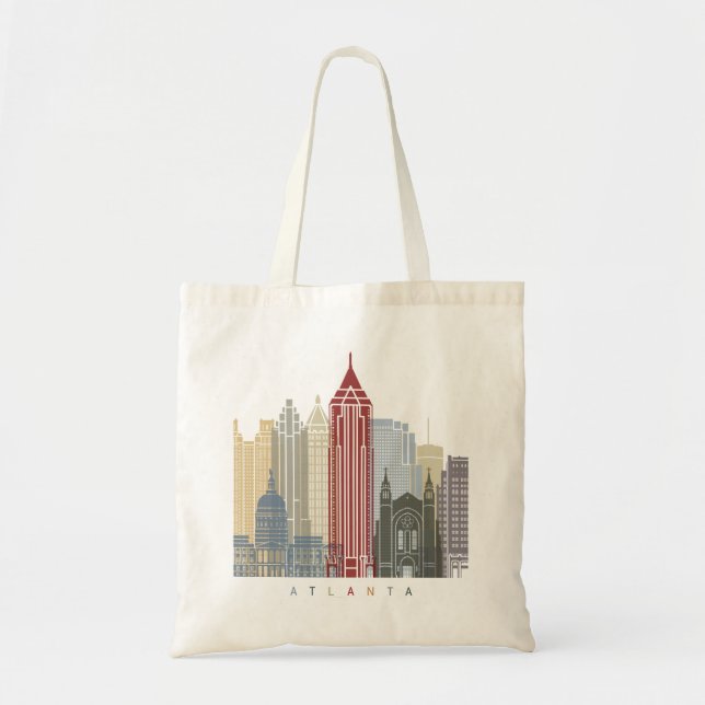 Atlanta skyline poster tygkasse (Framsidan)