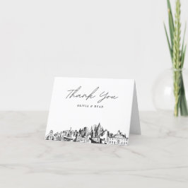 Atlanta Skyline Sketch Tom Tacks Gratulationskort Tack Kort