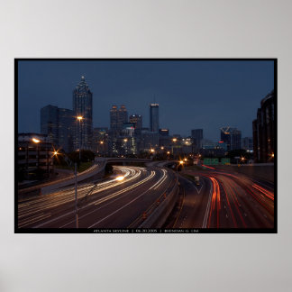 Atlanta Skyline vid Dusk Poster