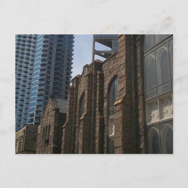 Atlanta som är gammal vs. nytt vykort (Framsida)