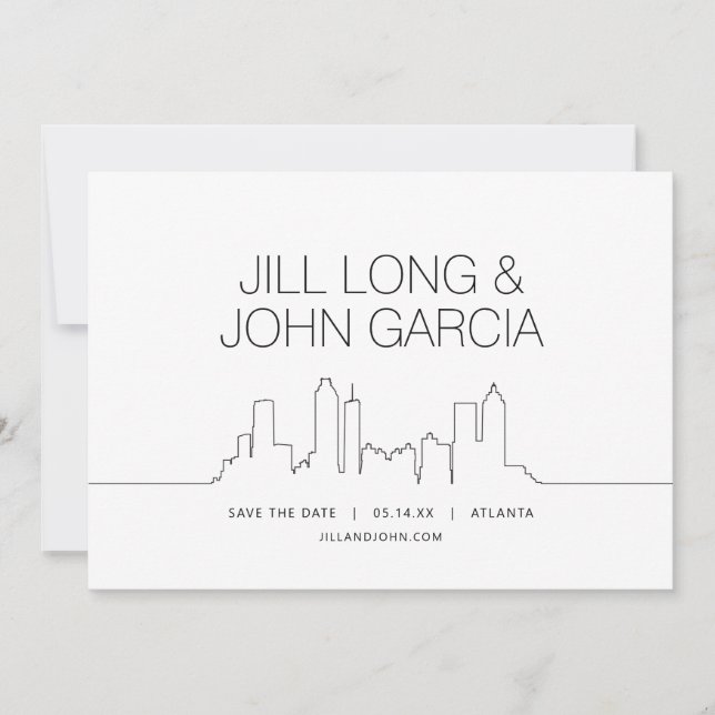 Atlanta Spara datumet Inbjudningar (Framsida)
