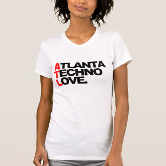 Atlanta Techno kärlekdamer (vit) Tee Shirt