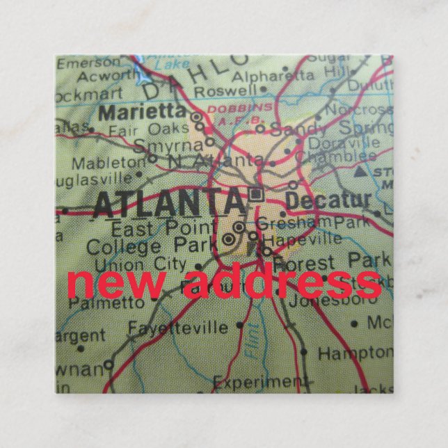 atlanta Vi Har Flyttat Ny Adresskort Tilläggskort (Framsida)