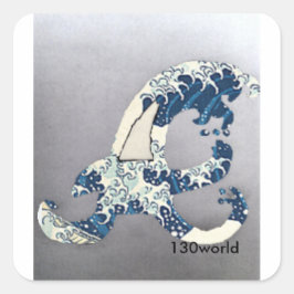 Atlanta Wave Fyrkantigt Klistermärke