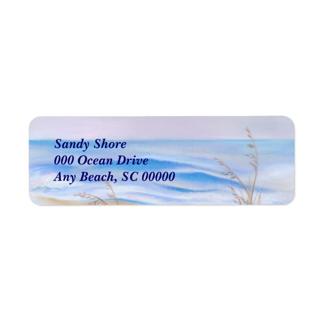 Atlantafton, havskräfta i Himlar Returadress Etikett (Framsidan)