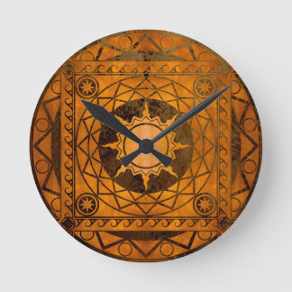 Atlanteansk hantverkskoppel på Bronze Rund Klocka