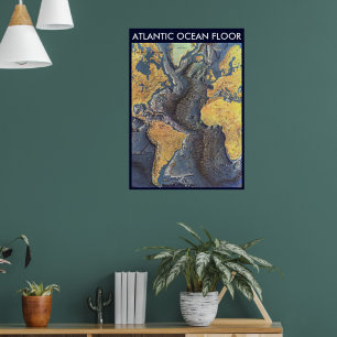 " Atlanten: 1968 - Atlanten OCEAN GOLV karta ... Poster