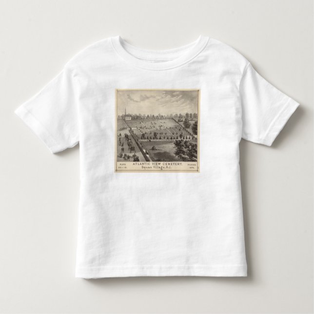 Atlanten beskådar kyrkogården, den Squan byn, NJ T-shirt (Framsida)