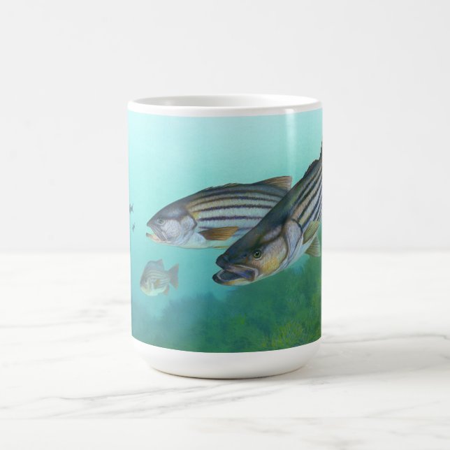 Atlanten görad randig bas- fiskMorone Saxatilis Kaffemugg (Center)