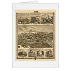Atlanten panorama- karta för IA - 1875 Hälsningskort