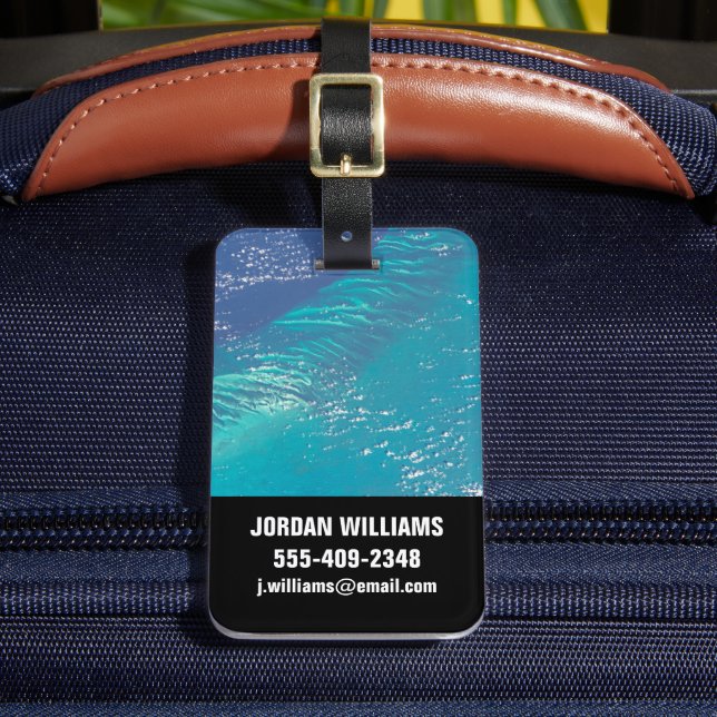 Atlanten utanför Bahamas Kusten Bagagebricka (Framsida Insitu 2)