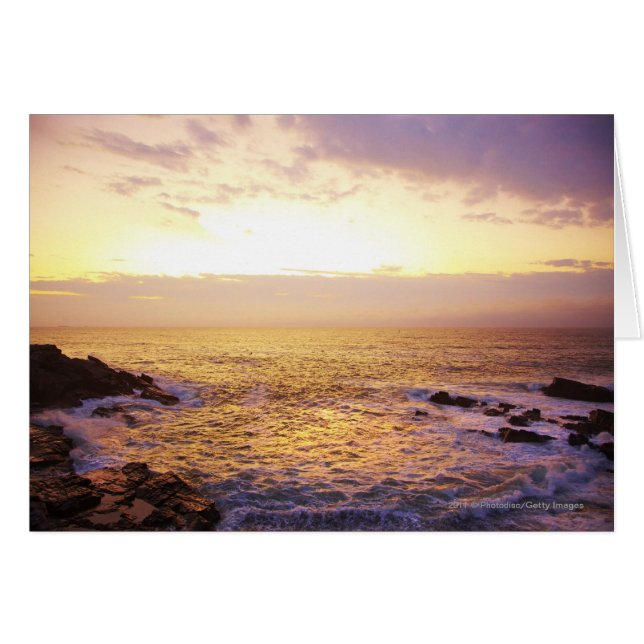 Atlanten vid soluppgång, vy från Portland Hälsningskort (Framsidan Horizontal)