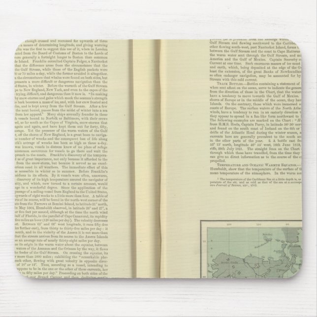 Atlantens fysiska sjökort musmatta (Framsidan)