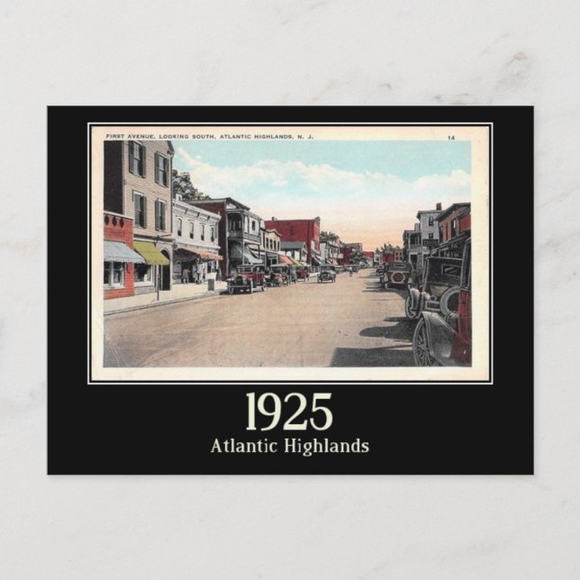 Atlanthögländerna, New jersey, Vintage Vykort (Framsida)