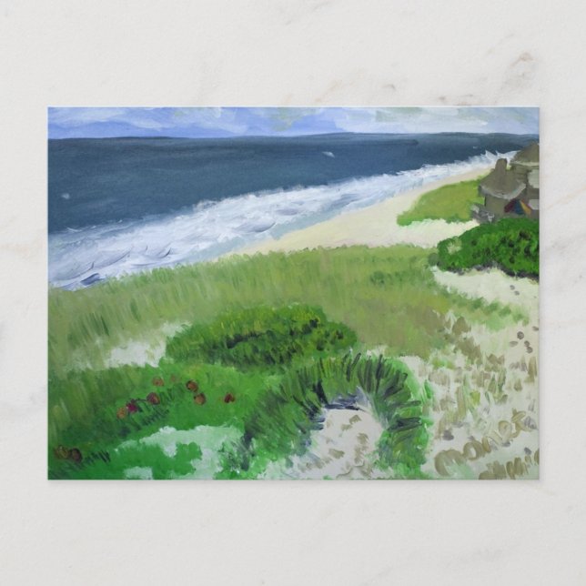 Atlantic Beach, Amagansett LI Vykort (Framsida)