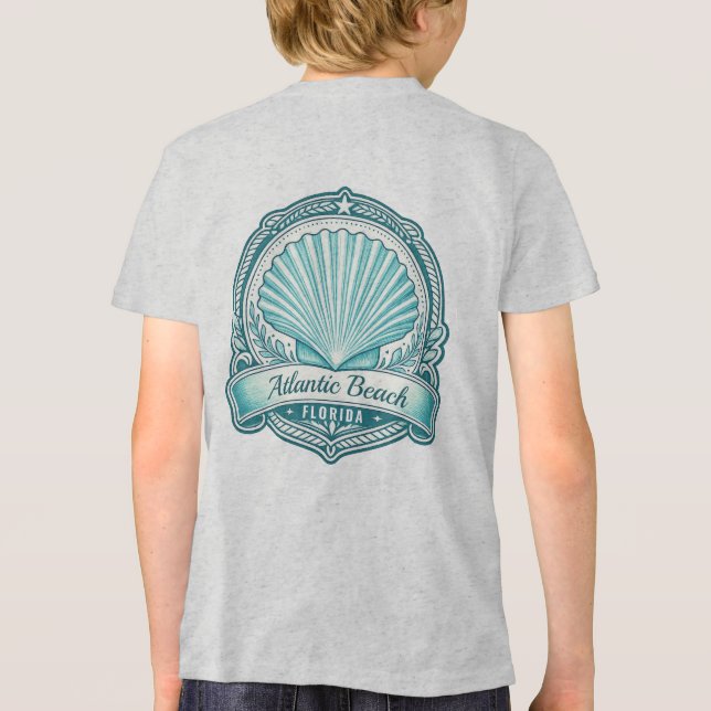 Atlantic Beach FL Kustsnäckssymbol T Shirt (Baksida)