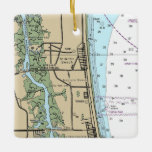 Atlantic Beach Florida Ceramic Ornament<br><div class="desc">Atlantisk Beach Florida-julprydnad gjord med NOAA-diagram visar Neptune Beach.</div>