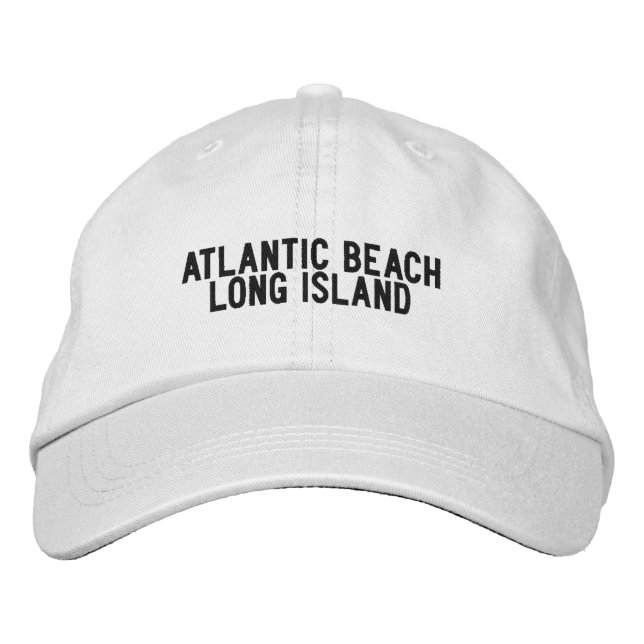 Atlantic Beach Long Island New York Hat Broderad Keps (Framsida)