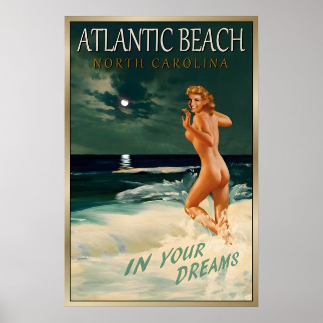 Atlantic Beach North Carolina Marilyn Monroe Poster (Framsidan)